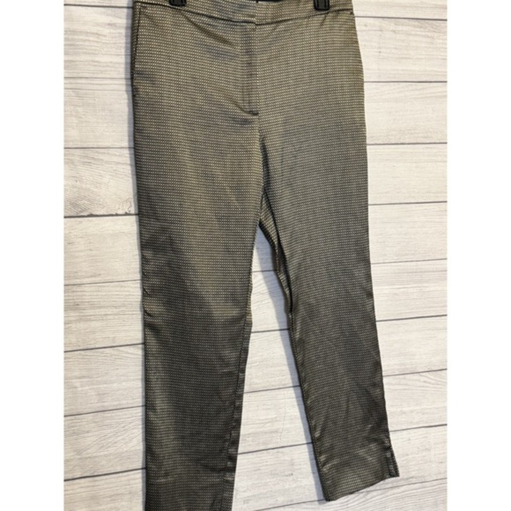 Women's Ann Taylor Gold & Black Textured‎ Pants – Size 8 - Picture 2 of 9